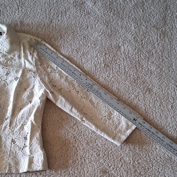 CAbi White Floral Lace Button Down Shirt - Picture 3 of 7